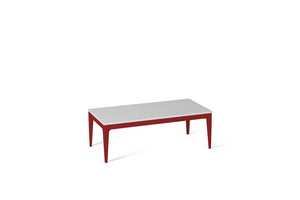 Pure White Coffee Table Flame Red