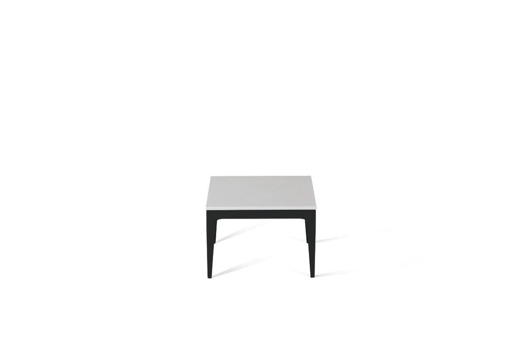 Pure White Cube Side Table Matte Black