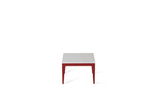 Load image into Gallery viewer, Pure White Cube Side Table Flame Red