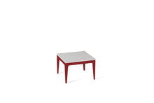 Load image into Gallery viewer, Pure White Cube Side Table Flame Red
