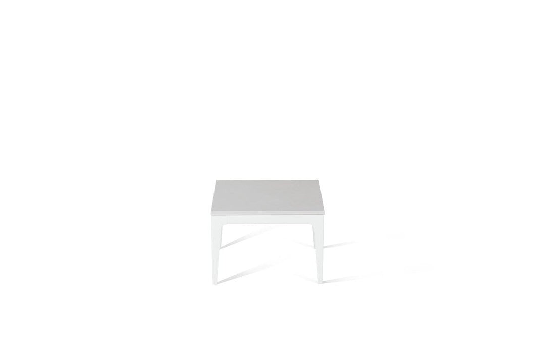 Pure White Cube Side Table Pearl White