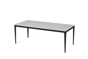 Pure White Long Dining Table Matte Black
