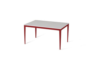Pure White Standard Dining Table Flame Red