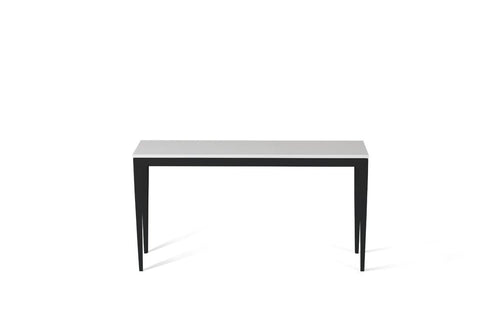 Pure White Slim Console Table Matte Black