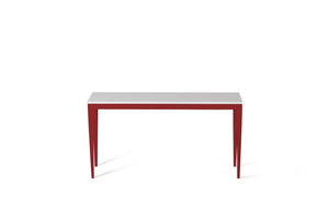 Pure White Slim Console Table Flame Red