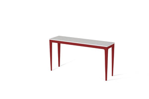 Pure White Slim Console Table Flame Red