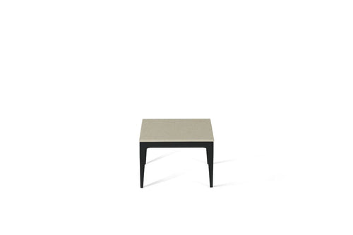 Linen Cube Side Table Matte Black