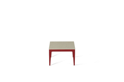 Linen Cube Side Table Flame Red