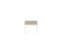 Load image into Gallery viewer, Linen Cube Side Table Pearl White