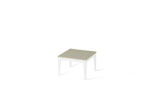 Linen Cube Side Table Pearl White