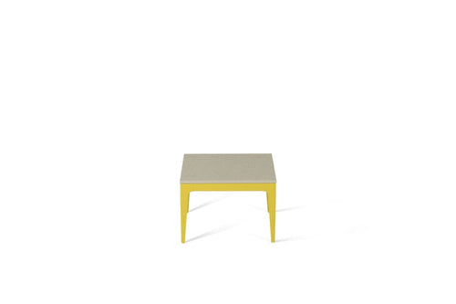 Linen Cube Side Table Lemon Yellow