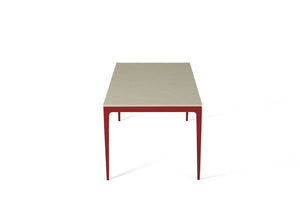 Linen Long Dining Table Flame Red