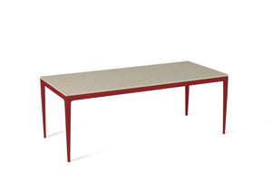 Linen Long Dining Table Flame Red