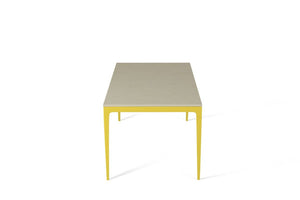 Linen Long Dining Table Lemon Yellow