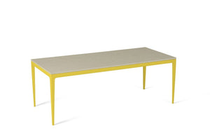 Linen Long Dining Table Lemon Yellow