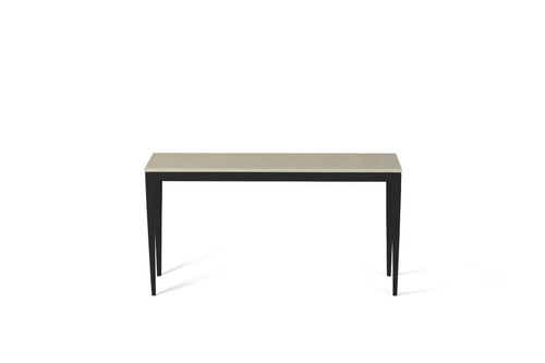 Linen Slim Console Table Matte Black