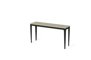 Linen Slim Console Table Matte Black