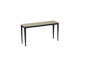 Linen Slim Console Table Matte Black
