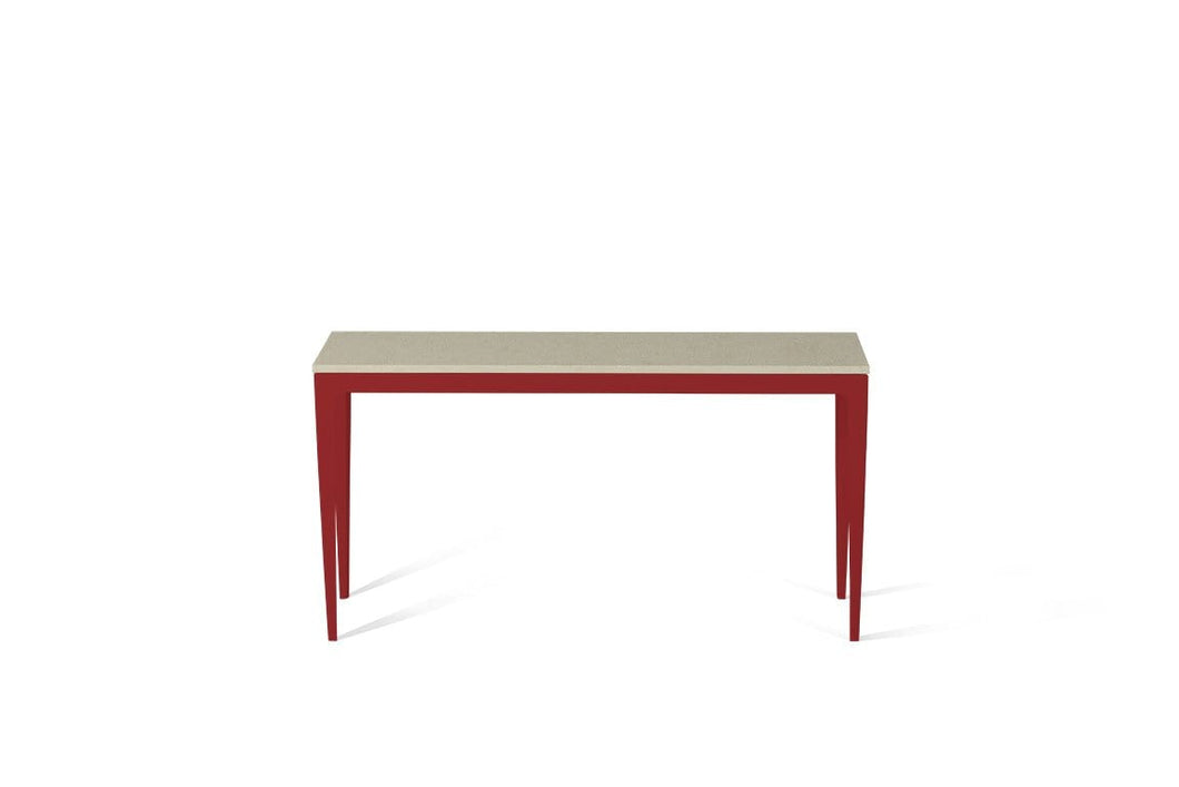 Linen Slim Console Table Flame Red