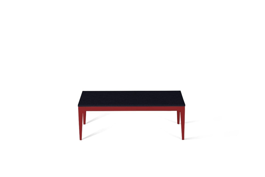 Jet Black Coffee Table Flame Red