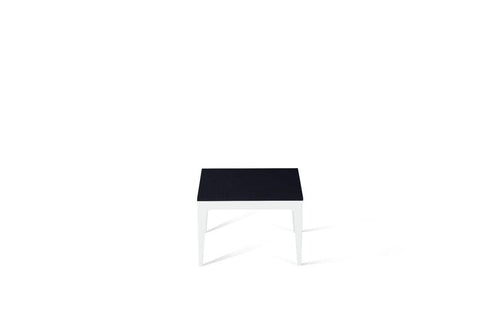 Jet Black Cube Side Table Pearl White