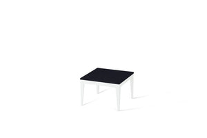 Jet Black Cube Side Table Pearl White