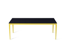 Load image into Gallery viewer, Jet Black Long Dining Table Lemon Yellow