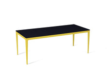 Load image into Gallery viewer, Jet Black Long Dining Table Lemon Yellow