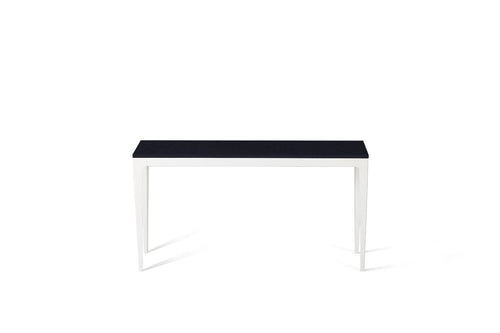 Jet Black Slim Console Table Oyster