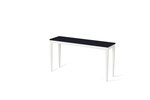 Jet Black Slim Console Table Oyster