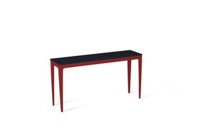 Jet Black Slim Console Table Flame Red