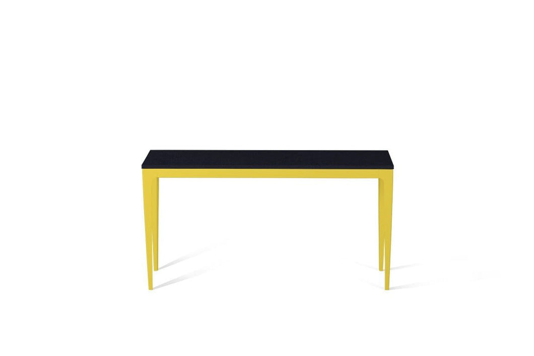 Jet Black Slim Console Table Lemon Yellow