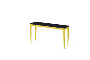 Jet Black Slim Console Table Lemon Yellow