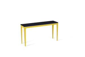 Jet Black Slim Console Table Lemon Yellow