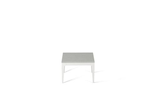 White Shimmer Cube Side Table Oyster