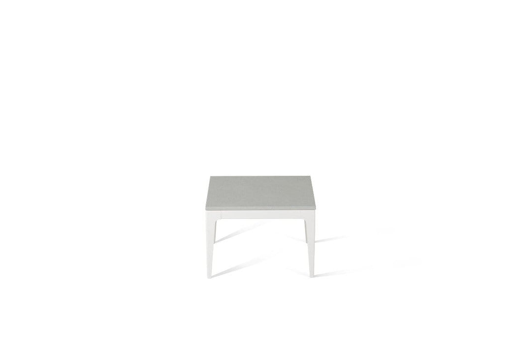 White Shimmer Cube Side Table Oyster