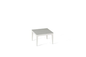 White Shimmer Cube Side Table Oyster