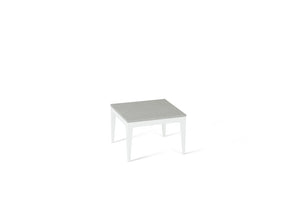 White Shimmer Cube Side Table Pearl White