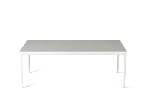 White Shimmer Long Dining Table Oyster