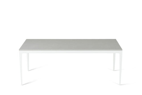 White Shimmer Long Dining Table Pearl White