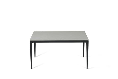 White Shimmer Standard Dining Table Matte Black