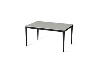 White Shimmer Standard Dining Table Matte Black