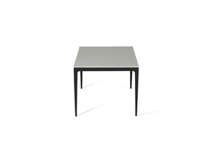 White Shimmer Standard Dining Table Matte Black