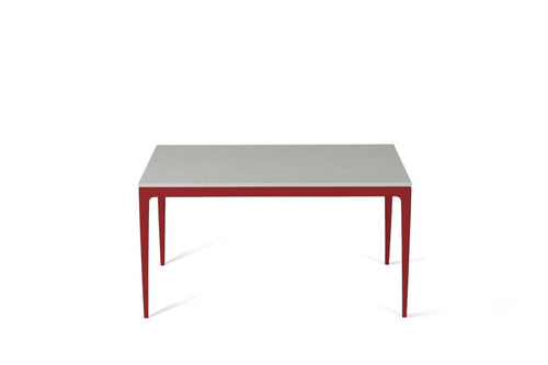 White Shimmer Standard Dining Table Flame Red