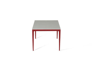 White Shimmer Standard Dining Table Flame Red