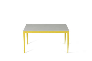 White Shimmer Standard Dining Table Lemon Yellow