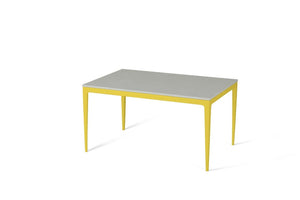 White Shimmer Standard Dining Table Lemon Yellow