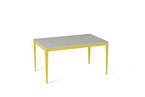 White Shimmer Standard Dining Table Lemon Yellow