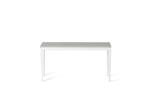 White Shimmer Slim Console Table Oyster