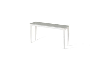 White Shimmer Slim Console Table Oyster